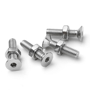 Tornillo y tuerca hexagonales de cabeza plana de acero inoxidable 304 M2 M3 M4 M5 M6 para muebles metálicos - Product Image 3