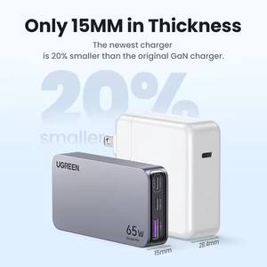 <span class=keywords><strong>Chargeur</strong></span> mural USB C plat UGREEN Nexode <span class=keywords><strong>Pro</strong></span> GaN 65W, charge rapide QC 4.0 3.0, <span class=keywords><strong>chargeur</strong></span> rapide USB pour <span class=keywords><strong>Macbook</strong></span>, ordinateur portable, tablette - Product Image 3