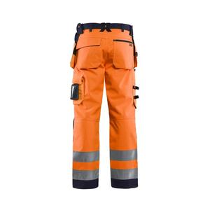 BLAKLADER - 156725175389C58 <b>Hi</b>-<b>Vis</b> Softshell craftsman <b>trousers</b> <b>Orange</b>/Navy blue - EAN 7330509406106 <b>HI</b>-<b>VIS</b> WORKWEAR - Product Image 2