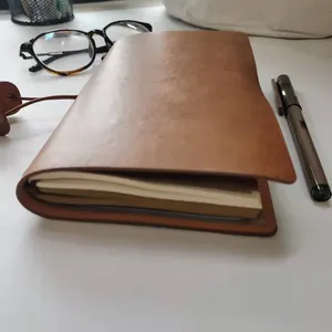新点子产品皮革旅行笔记本日记压花定制徽标礼品促销笔记本定制笔记本