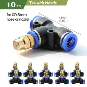 Kit de Microirrigación con Conexión Rápida de Latón de 1/2 Pulgada, Boquillas de Ahorro de Agua para Jardín e Invernadero - Product Image 5