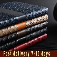 Planificateur d'affaires de mode de luxe A5 Carnet de notes en cuir artificiel avec impression de logo personnalisé Carnets de cadeaux noirs à couverture souple promotionnels en gros
