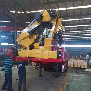 Semi-remorque grue à bras télescopique de 10 tonnes, 3 essieux, grue de levage fixe de 15 mètres - Product Image 5