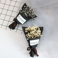 QSLH-DFE013 Mini bouquet de gypsophile naturel, fleurs séchées pour les décorations de remise de diplôme, fête des pères/fête des mères