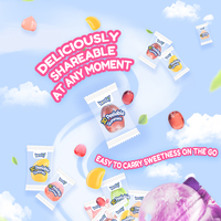 Bonbons gélifiés 3D à peler saveur pêche juteuse, forme réaliste, saveur fruitée douce, moelleux et croquants, collation décontractée