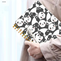 Kawaii Cartoon Bear A5 Spiral Diary Notebooks Hardcover Printed Paper Cover Thread Sewing Bound for Students School Use