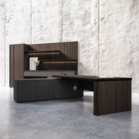 Bureau de direction moderne standard, convertible, extensible, modulaire, avec tiroirs, en MFC, taille personnalisable, pour l'espace de travail BS