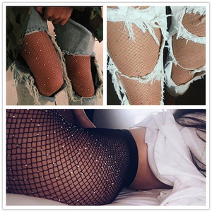 <span class=keywords><strong>Bas</strong></span> résille sexy de style européen <span class=keywords><strong>et</strong></span> américain, ornés de strass, avec <span class=keywords><strong>porte</strong></span>-jarretelles, collants à mailles larges <span class=keywords><strong>et</strong></span> moyennes, séduisants - Product Image 3