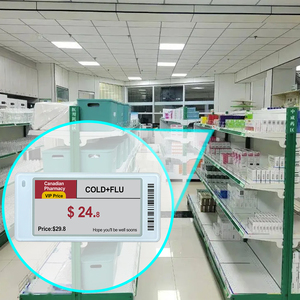 Tarjeta de identificación de escritorio inteligente con tinta electrónica inalámbrica OEM/ODM para personal de hospital y médicos, etiqueta de farmacia profesional y dinámica de papel electrónico. - Product Image 1