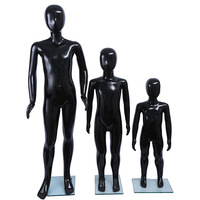 Maniquí de Exhibición de Cuerpo Completo de Plástico con Pintura Brillante de 87 cm, Anti-Caídas, en Pose de Pie, para Niños Pequeños de 2 a 3 Años