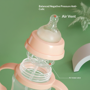 Biberon per Neonati Aiduoqi, Ampia Apertura, in PP, Anti-Colica, con Manico e Design a Mostro Cartoonesco, Un Biberon per Due Bocche - Product Image 3