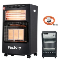 Chauffage au gaz et électrique 2 en 1, portable, autoportant, double usage, propane, domestique, 3 brûleurs, économe en énergie