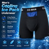 Sous-vêtements de soutien rafraîchissants avec poche avant pour pack de gel, pour sauna, récupération post-chirurgie, soulagement thermique, caleçons boxers personnalisables
