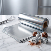 Rouleau de papier aluminium de 12 microns, souple, thermoscellable, gaufré, avec revêtement laqué, pour l'emballage de tablettes de chocolat, imprimé sur mesure