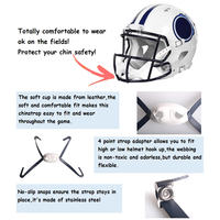 Sangles de mentonnière en PVC imperméables et écologiques de haute qualité pour casque de football américain – Vente en gros