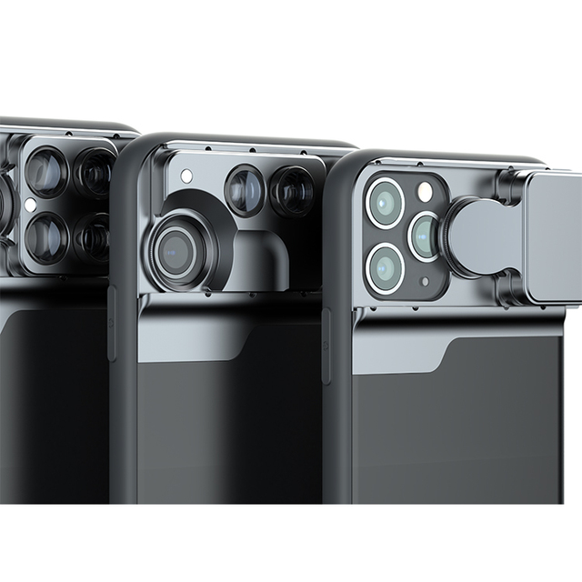 Phone Case With 5 in 1 Lens Kit Telephoto Fisheye 20x Macro CPL Zoom Lens Filter Lens Volg for Apple Phone11 Pro Max