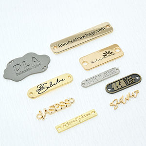 TANAI venta al por mayor bolso Hardware grabado nombre Etiqueta de Metal diseño personalizado Metal marca Logo placa etiqueta para ropa - Product Image 1
