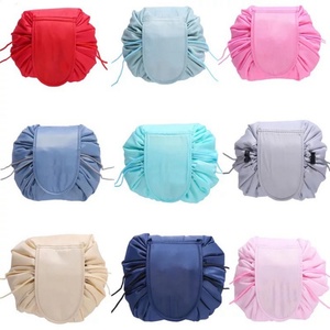 Hot Selling Polyester Lazy <b>Drawstring</b> <b>Makeup</b> <b>Bags</b> Multi-functional Toiletry Waterproof Cosmetic <b>Bag</b> Custom logo - Product Image 6