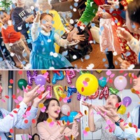 Tube lance-confettis à pousser 17 cm, portable, pour mariage, anniversaire, fournitures de fête, décoration, vente en gros