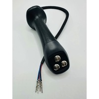 Manette de commande hydraulique électrique à quatre boutons pour grue sur chenilles, avec pince à bois adaptée pour excavatrice