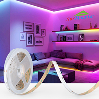 Bande lumineuse LED COB RGBIC 12 mm Pixel adressable DC24V RGB RGBW Flexible Télécommande intelligente IP68