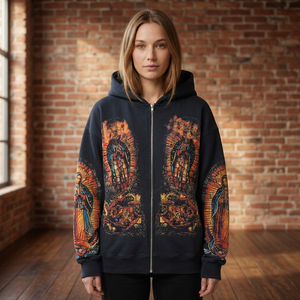 Sweat à capuche décontracté pour homme, personnalisé, avec impression frontale, en molleton 100 % coton doux, écologique, séchage rapide, coupe oversize - Product Image 4
