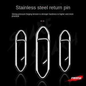 50pcs haute résistance pêche Snap eau salée connecteur en acier inoxydable s'enclenche émerillons attirail acier puissance pêche Clip <span class=keywords><strong>leurre</strong></span> changement rapide - Product Image 3