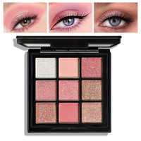 Palette de fards à paupières de haute qualité 9 couleurs, maquillage waterproof coloré, nacré et nude, logo personnalisé