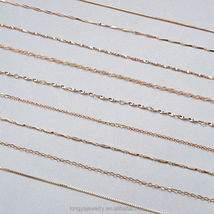 Catene in <span class=keywords><strong>argento</strong></span> 925 placcate in oro <span class=keywords><strong>sottile</strong></span> di fascia alta, collana da donna con colletto in filigrana a strati Versatile per creare gioielli - Product Image 3