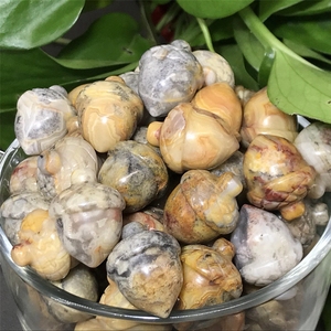 DIY Vente en gros de pierres précieuses naturelles Cristal de quartz noisette Mélange de glands Quartz coloré Sculpture Petite agate folle Noix de pin - Product Image 4