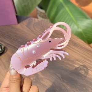 Pinces à griffes en acétate nouvellement conçues <span class=keywords><strong>pour</strong></span> homards décorés de perles et de diamants épingles à cheveux de créature marine de dessin animé - Product Image 4