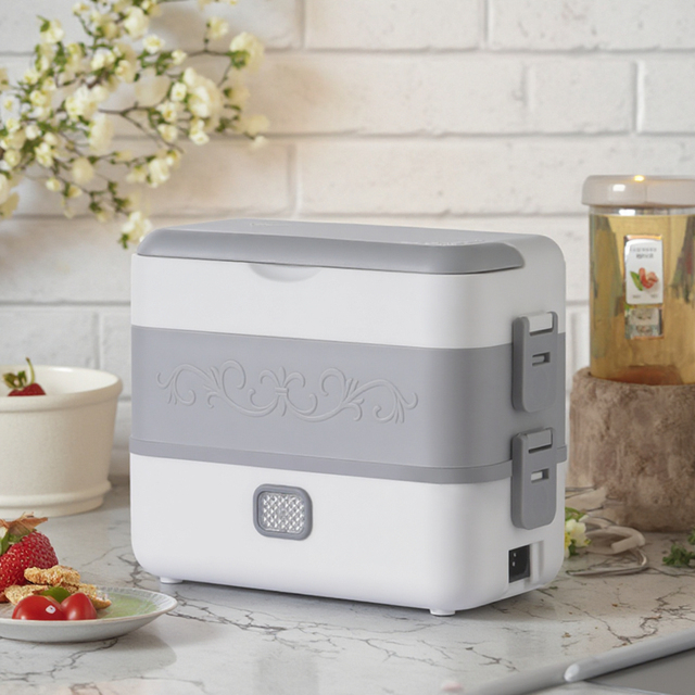 4L Self Heating Electric Lunch Box Food Warmer,Portable Heated Electric Lunchbox With Carry Bag