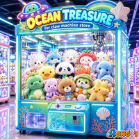 Plus de 9000 modèles - Peluche Panda de 8 pouces, design jaune, jouet doux pour machine à griffes, approvisionnement en gros pour kiosque d'amusement