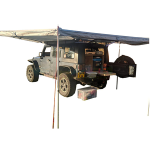 Tente de toit triangulaire en aluminium avec auvent 270° autoportant, tente de toit 4 saisons avec auvent 270° autoportant, tente de toit à coque. - Product Image 1