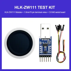 HLK-ZW111半導体指紋処理モジュール低電力指検出付き容量性指紋40個の指ZW111
