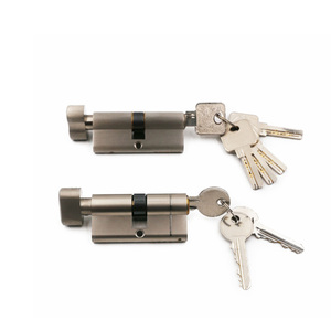 Silinder Kunci Pintu Profil Eropa <span class=keywords><strong>Matte</strong></span> <span class=keywords><strong>Black</strong></span> 70mm Kuningan, Sistem Kunci 3 Kunci, Casing Kunci Paduan Seng, Inti Tembaga - Product Image 2