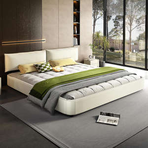 <span class=keywords><strong>Letto</strong></span> King Size con Testiera Imbottita Oversize Movibile, <span class=keywords><strong>Letto</strong></span> Rivestito in Ciniglia con Angoli Arrotondati - Product Image 3