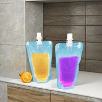 Pochette alimentaire Doypack transparente avec bec verseur 100ml-300ml, réutilisable, pour jus, avec impression en héliogravure, résistante à l'humidité et aux odeurs, pour l'eau
