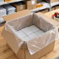 Sac de protection en plastique transparent à fond carré en LDPE, résistant à l'humidité et aux perforations, pour carton, 130*130*180 cm