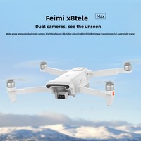 FIMI X8 Tele MAX Double caméra Grand angle Zoom 4K Prise de vue de nuit Appel vocal en direct Connectivité 4G Photographie aérienne