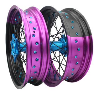 Roues de moto tout-terrain en alliage d'aluminium bicolores de <span class=keywords><strong>17</strong></span> <span class=keywords><strong>pouces</strong></span>, marque OEM, garantie de 12 mois pour YZ 250 YZF450 - Product Image 4