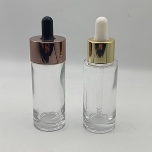 Venta caliente marca <span class=keywords><strong>Yunbo</strong></span> 1,5 oz 50 ml botella cuentagotas de vidrio transparente para aceites esenciales colonias Perfumes y lociones serigrafiadas - Product Image 1