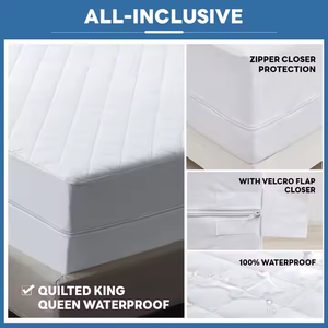 Aanpasbare Fabriek Waterdichte Matrasbeschermer Effen Kleur Geborsteld Polyester Bed Hoeslaken In Effen Stijl - Product Image 6