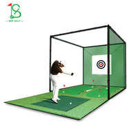 Vente chaude Intérieur Golf Pratique Conduite Net Frapper Cage Simulateur Golf Net Équipement D'entraînement De Golf Frapper Cage