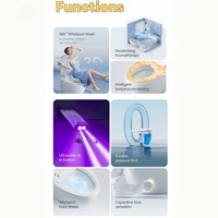 Toilette intelligente OEM ODM en forme d'œuf avec chasse d'eau automatique, télécommande, fixation au sol, séchage à l'air, lavage féminin, siège chauffant