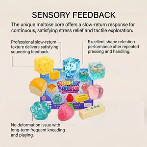 8 Pcs Squishy Fun Box Sensory Fidget <b>Toy</b> Set Slow Rebound Moldable Stress Relief <b>Desk</b> Gift - Product Image 2