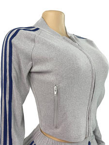 Setelan Olahraga Wanita Musim Gugur Musim Dingin, Jaket Crop dan Celana Panjang, Setelan 2 Potong, Celana Jogger Kasual, Setelan Dua Potong untuk Wanita, Pakaian Wanita 2026 - Product Image 5