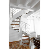 Escalier personnalisé Alucasa, escalier extérieur haut de gamme pour villa, escalier en spirale en métal extérieur