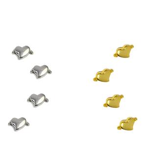 Hebilla de Plata S925 Hecha a Mano con Forma de Corazón, Accesorio de Perlas DIY de Moda para Suéteres, Collar de Cadena - Product Image 5