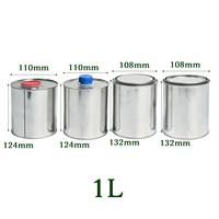 Kaleng Logam FURUN 1L, Wadah Timah untuk Bahan Kimia, Oli Mesin, Cat, Lem, Resin, Pelarut, Kemasan Aerosol, Bahan Daur Ulang